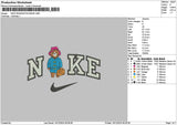 Nike Bear 1612 Embroidery File 6 sizes