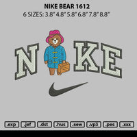 Nike Bear 1612 Embroidery File 6 sizes