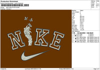 Nike Skeleton V05 Embroidery File 6 sizes