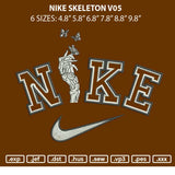 Nike Skeleton V05 Embroidery File 6 sizes