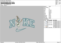Nike Snowman 1901 Embroidery File 6 sizes