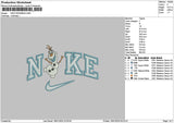 Nike Snowman 1901 Embroidery File 6 sizes