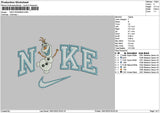 Nike Snowman 1901 Embroidery File 6 sizes