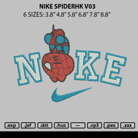 Nike Spiderhk V03 Embroidery File 6 sizes