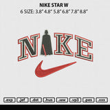 Nike Star W Embroidery File 6 sizes