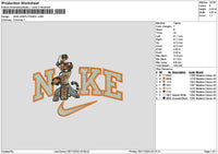 Nike Tiger 3011 Embroidery File 6 sizes