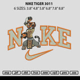 Nike Tiger 3011 Embroidery File 6 sizes