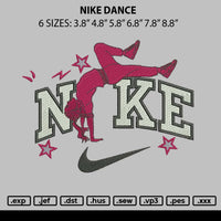 Nike Dance Embroidery File 6 sizes