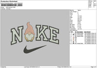 Nike Gnomes Embroidery File 6 sizes