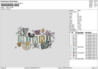 Nikkitext Embroidery File 6 sizes