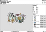 Nikkitext Embroidery File 6 sizes