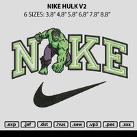 Nike Hulk V2 Embroidery File 6 sizes