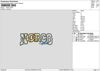 Norcotext Embroidery File 6 sizes