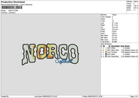 Norcotext Embroidery File 6 sizes