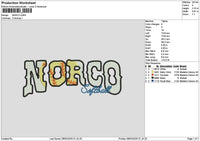 Norcotext Embroidery File 6 sizes