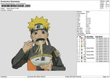 Narutoramen V2 Embroidery File 6 sizes