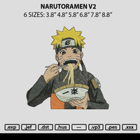 Narutoramen V2 Embroidery File 6 sizes