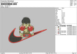 Swoosh Fight Embroidery File 6 sizes