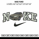 Nike Ford Embroidery File 6 sizes