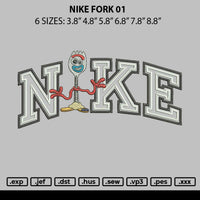 Nike Forky 01 Embroidery File 6 sizes