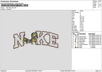 Nike Dog 0103 Embroidery File 6 sizes