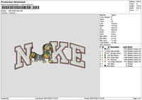 Nike Dog 0103 Embroidery File 6 sizes