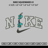 Nike Squidward 01 Embroidery File 6 sizes