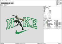 Nike Zoro 0703 Embroidery File 6 sizes