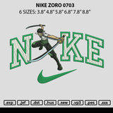 Nike Zoro 0703 Embroidery File 6 sizes
