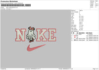 Nike Minnie Ghost Embroidery File 6 sizes