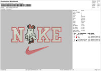 Nike Minnie Ghost Embroidery File 6 sizes