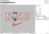 Nike Minnie Ghost Embroidery File 6 sizes