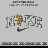 Nike Spongebob V5 Embroidery File 6 sizes