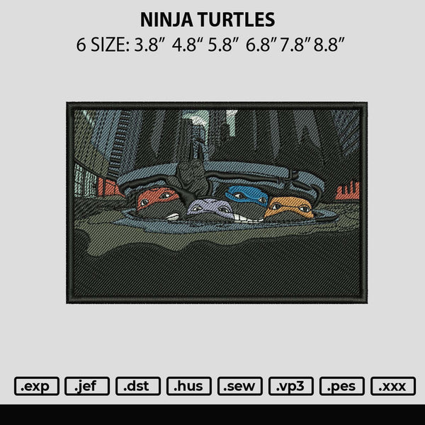 Ninja Turtles Embroidery File 6 sizes