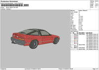 Red Car 2112 Embroidery File 6 sizes