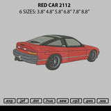 Red Car 2112 Embroidery File 6 sizes