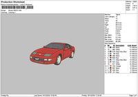 Red Car 1612 Embroidery File 6 sizes