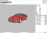 Red Car 1612 Embroidery File 6 sizes