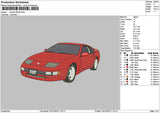 Red Car 1612 Embroidery File 6 sizes