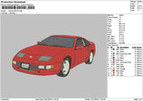 Red Car 1612 Embroidery File 6 sizes