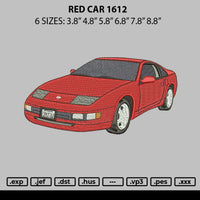 Red Car 1612 Embroidery File 6 sizes