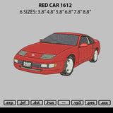 Red Car 1612 Embroidery File 6 sizes