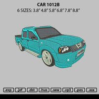 Car 1012b Embroidery File 6 sizes