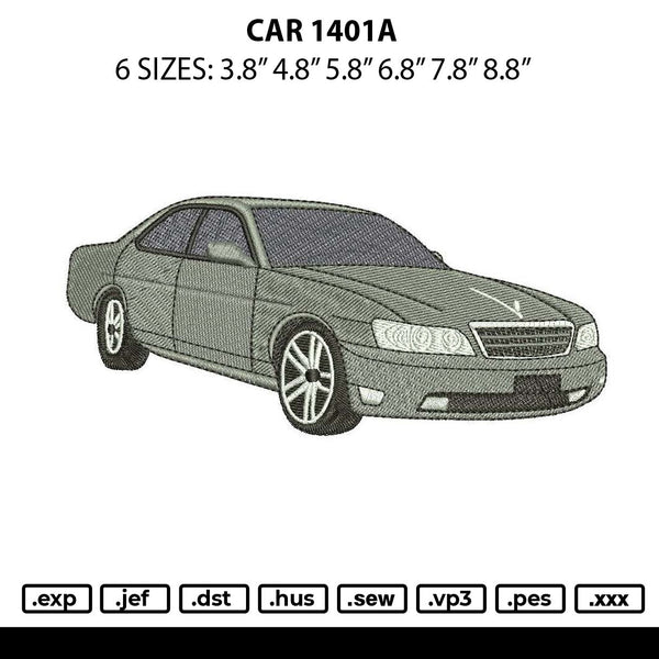 Car 1401a Embroidery File 6 sizes