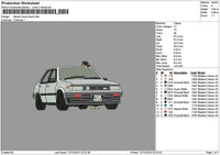 Car Photoembro 1312 Embroidery File 6 sizes