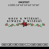 Oncetext Embroidery File 6 sizes