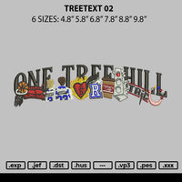 Treetext 02 Embroidery File 6 sizes
