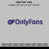 Onlytext Embroidery File 6 sizes