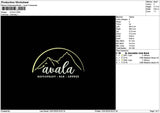 Avalatext Embroidery File 6 sizes