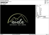 Avalatext Embroidery File 6 sizes